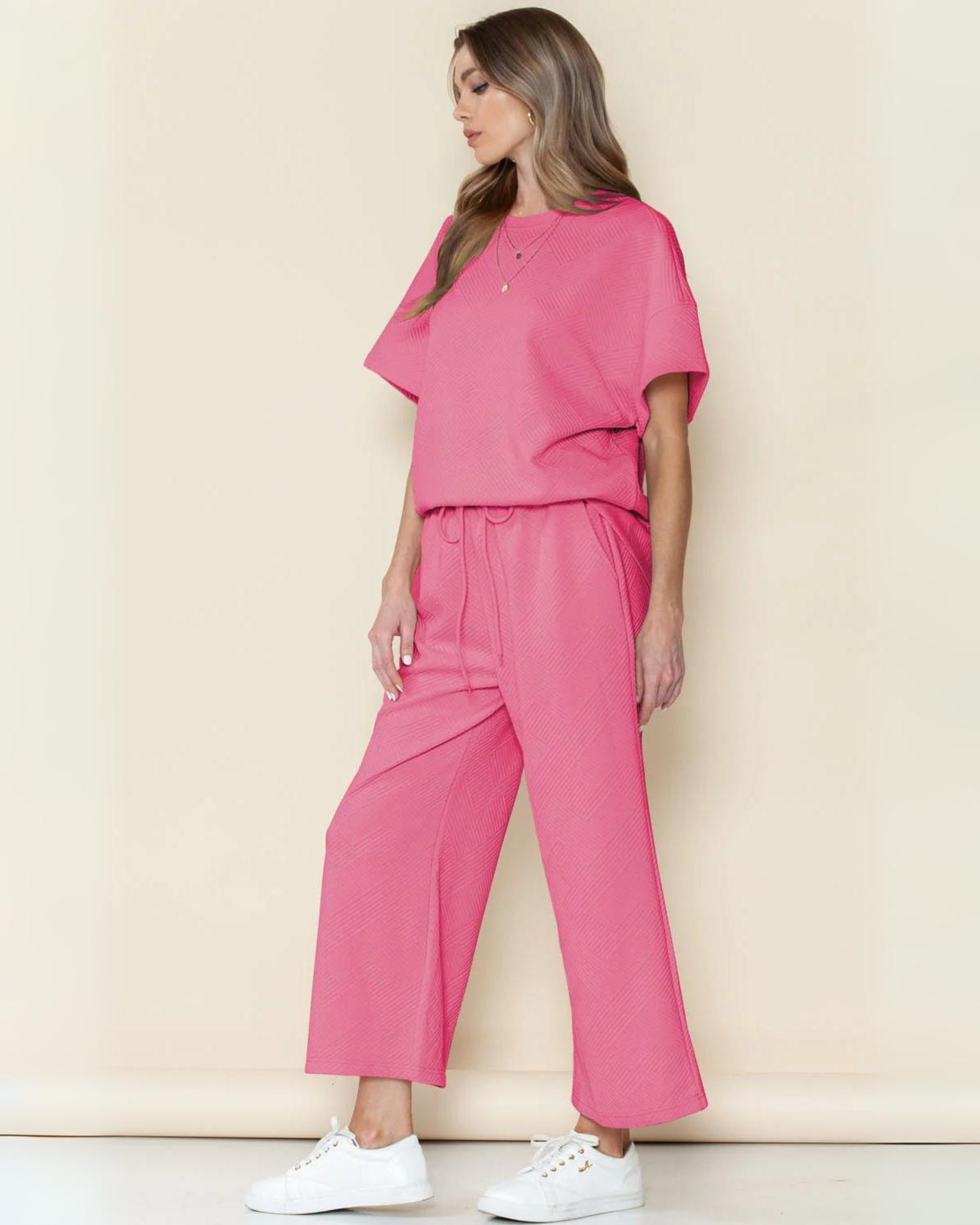 Getextureerde Luxe Loungeset Voor Vrouwen