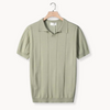 Geribbeld Katoenen Poloshirt Met Korte Mouwen Voor Mannen