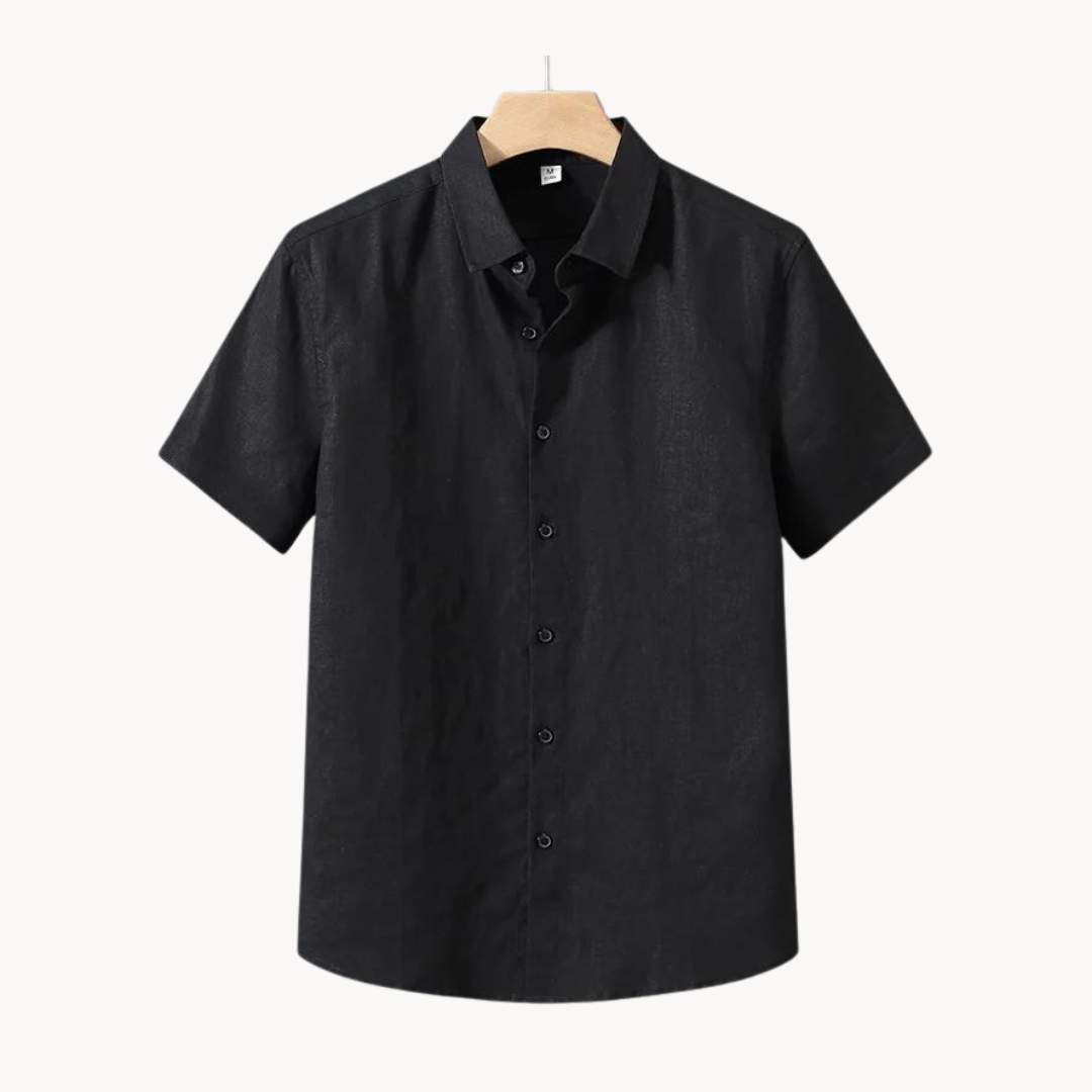 Ademend Linnen Button-down Overhemd Voor Mannen