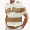 Ademend Gebreid Slim Fit Polo Shirt Korte Mouwen Voor Mannen