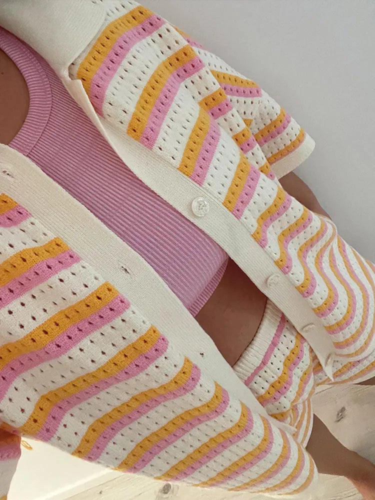 Casual Tweedelig Strandoutfit Set Voor Vrouwen