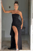 Strapless Jurk Hoge Split Open Rug Voor Vrouwen