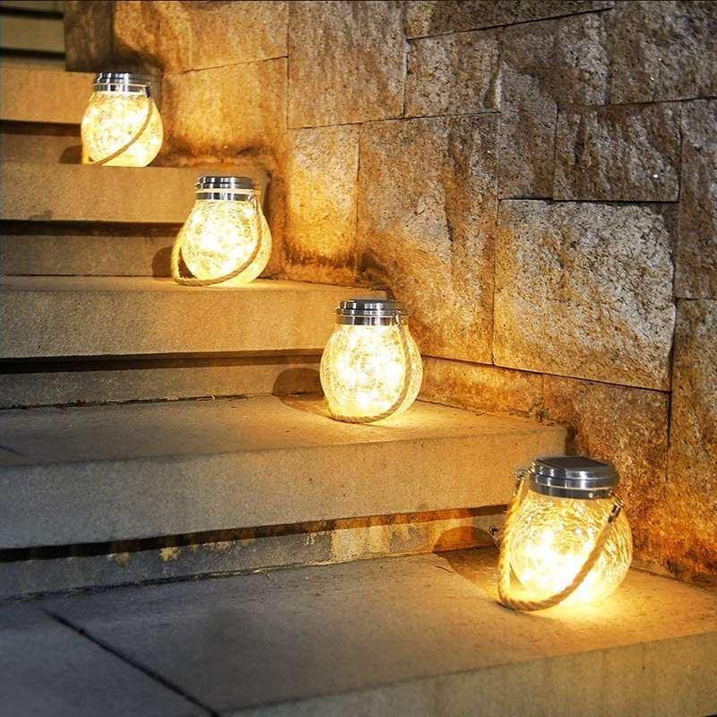 Hanging Jar Lights ( with solar panel ) - WestNest.in