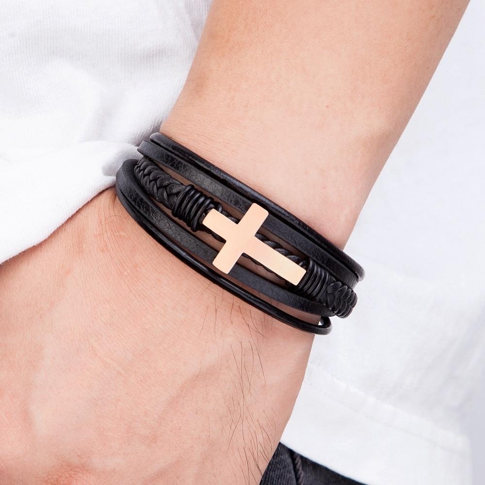 Believer Faith Steel Kruis Armband