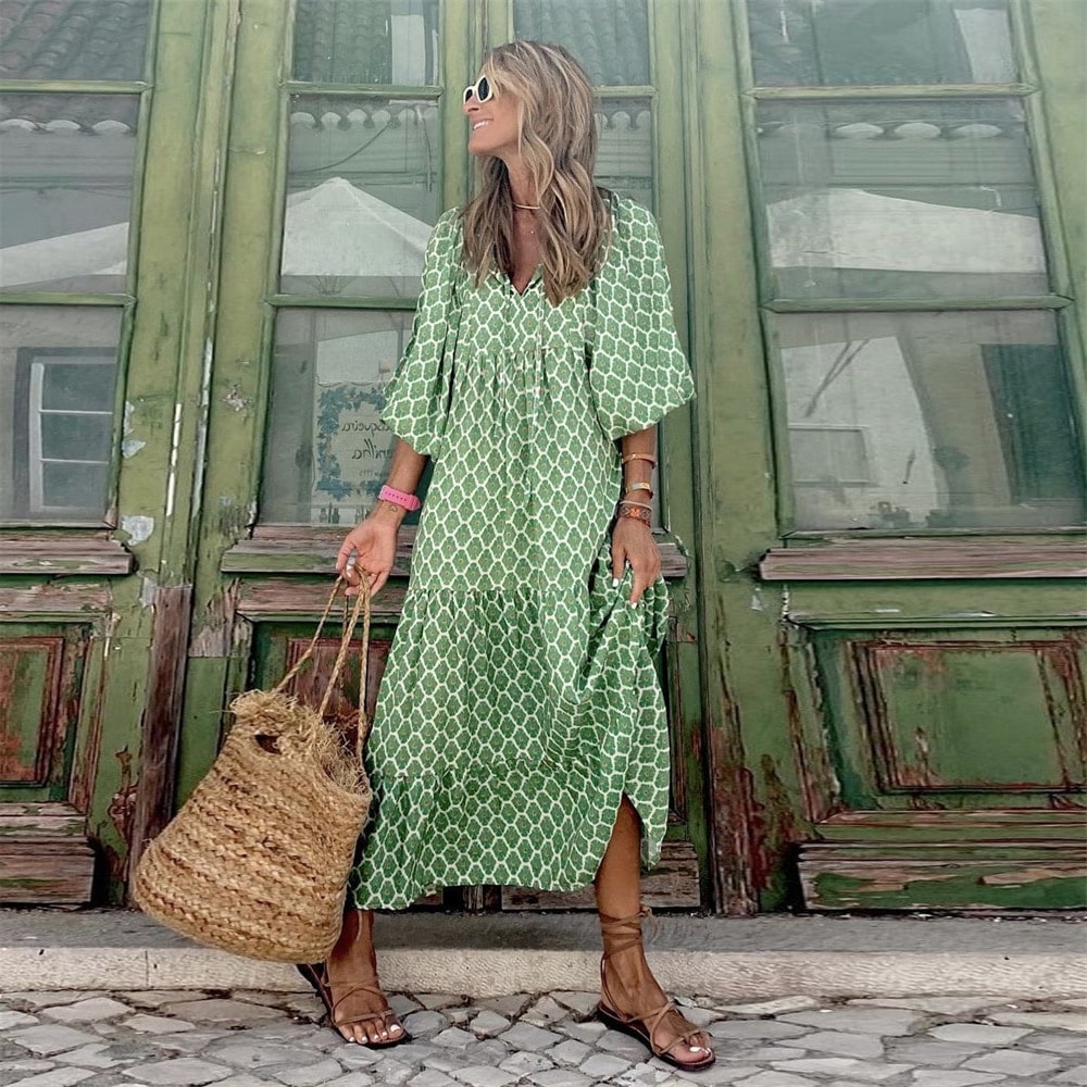 Katty Trendy En Comfortabele Lange Jurk